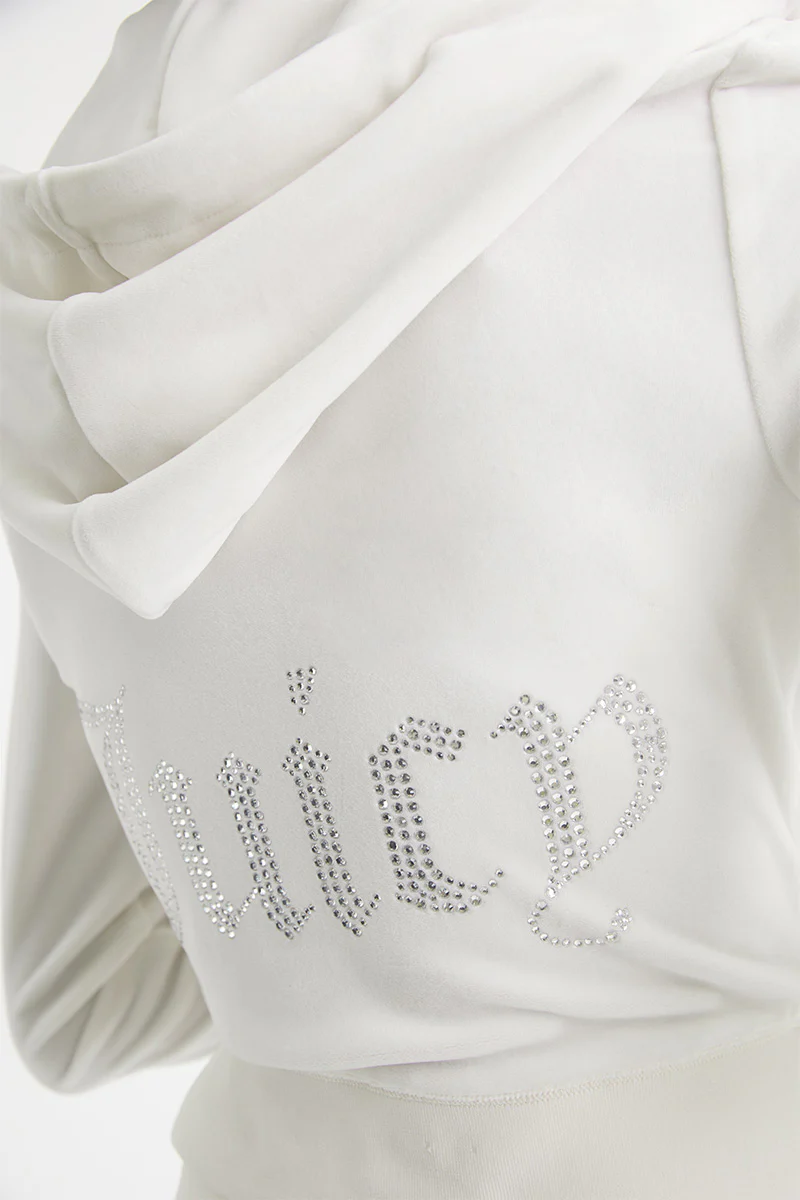 Custom Initial OG Big Bling Velour Hoodie