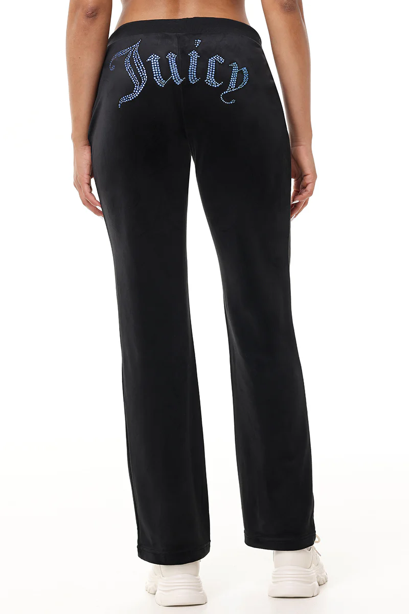 Technicolor Customizable Big Bling Velour Track Pants