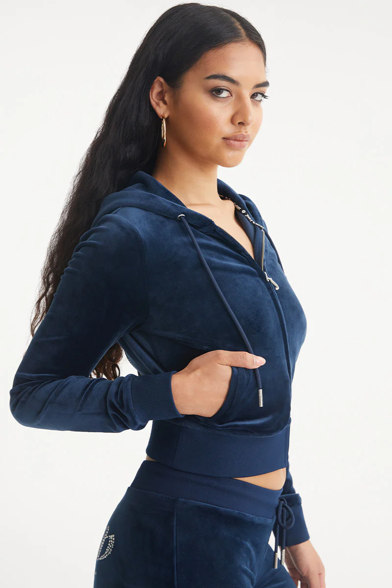 Gemini Customizable Big Bling Velour Hoodie