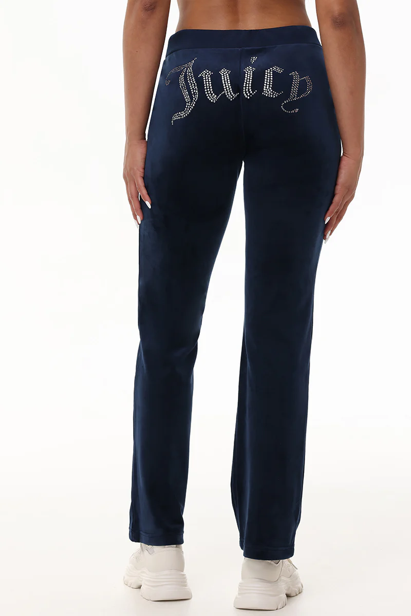 Custom Initial OG Big Bling Velour Track Pants