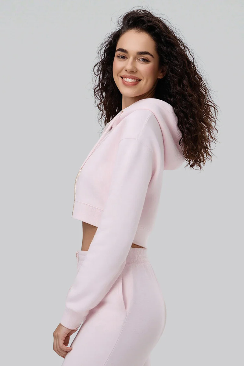30th Birthday Ombre Fleece Cropped Hoodie