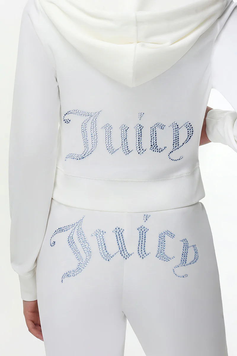 Technicolor Customizable Big Bling Velour Hoodie