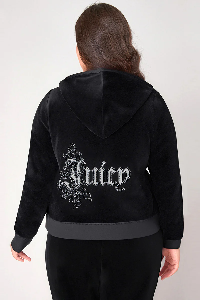Plus-Size Monogram Heritage Cotton Velour Hoodie