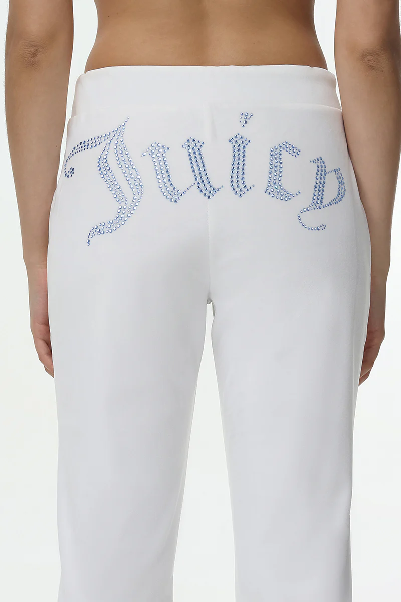 Technicolor Customizable Big Bling Velour Track Pants