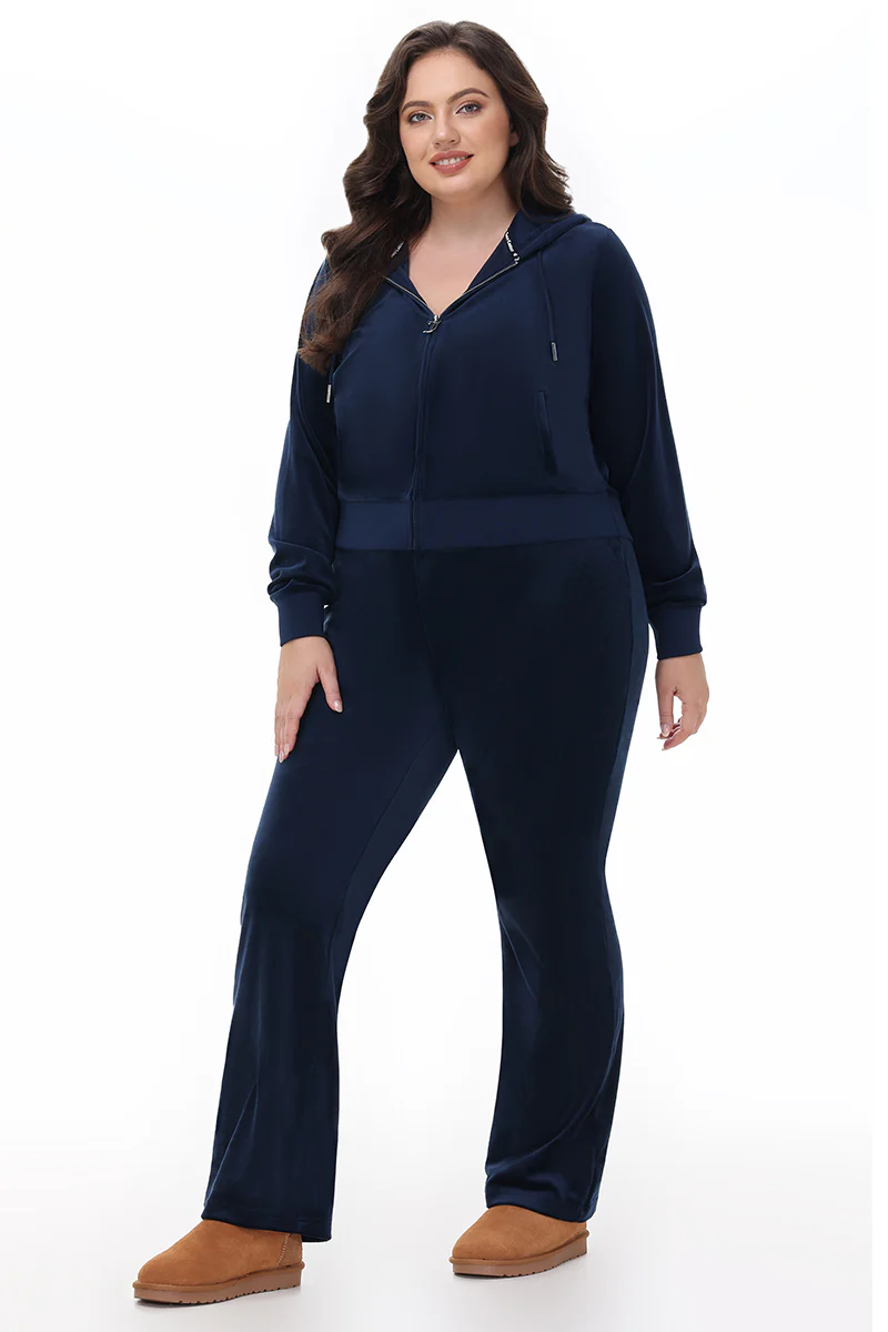 Plus-Size OG Big Bling Velour Hoodie
