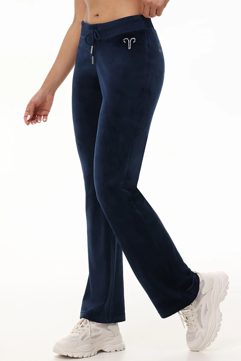 Custom Zodiac OG Big Bling Velour Track Pants