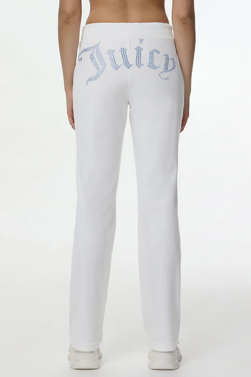 Technicolor Customizable Big Bling Velour Track Pants
