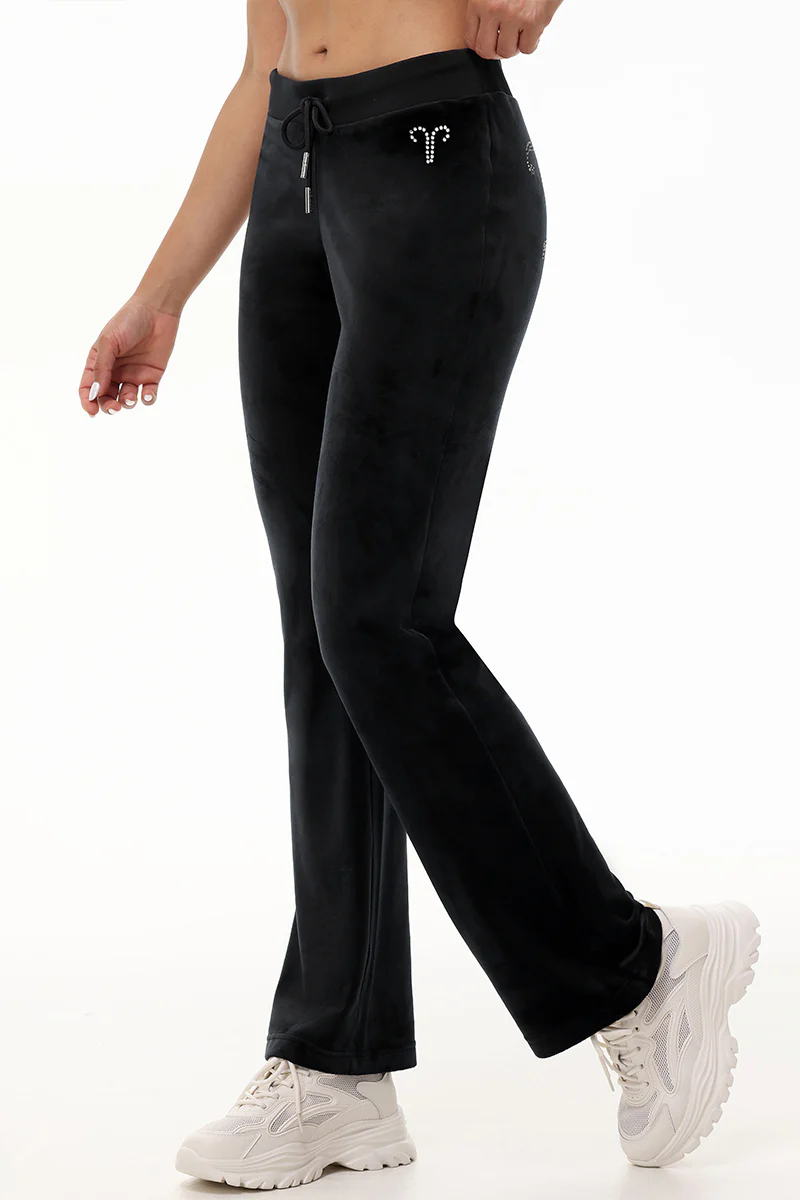 Custom Zodiac OG Big Bling Velour Track Pants