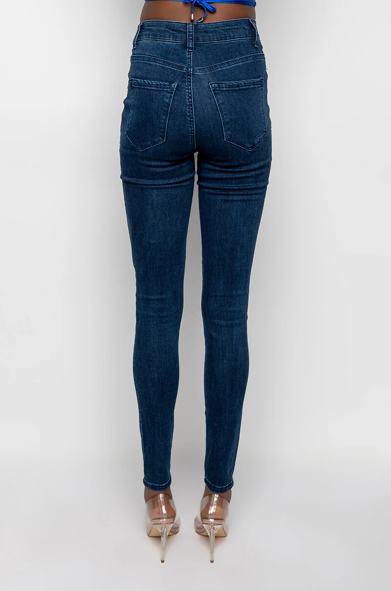 FLEX-FIT HIGH WAISTED SUPER STRETCHY SKINNY JEANS