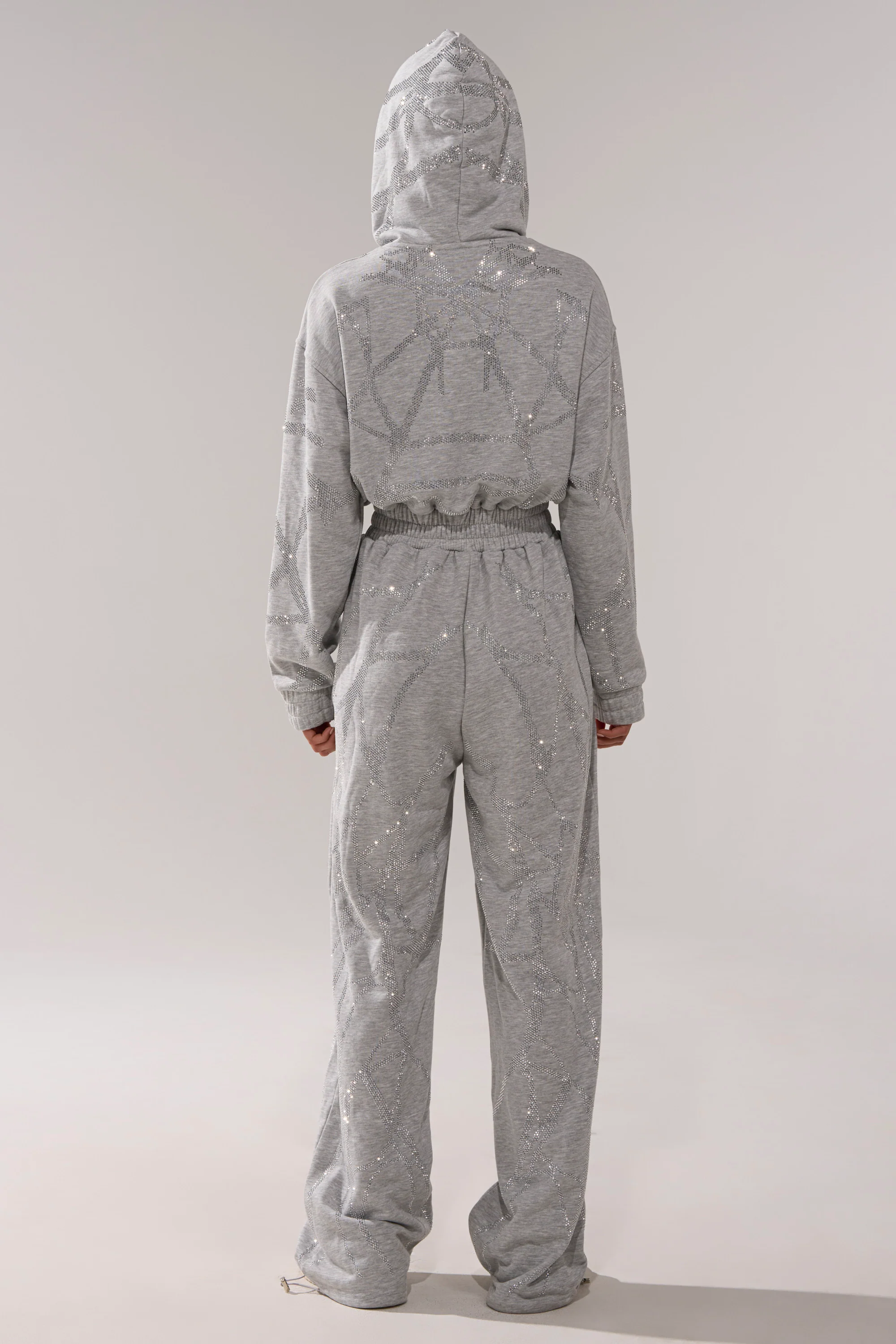 NEVER BUGGIN PRINTED FRENCH TERRY JUMPSUIT