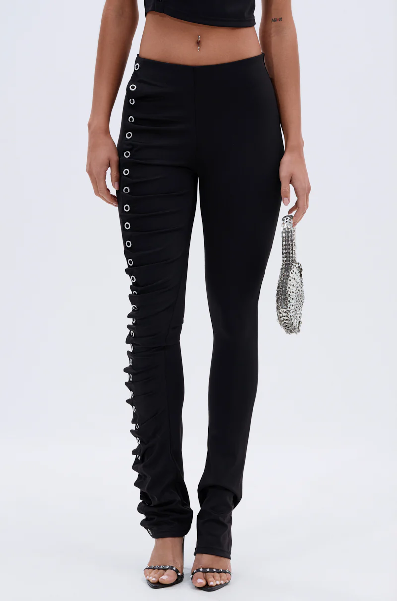 GROMMET DETAIL RUCHED PANT