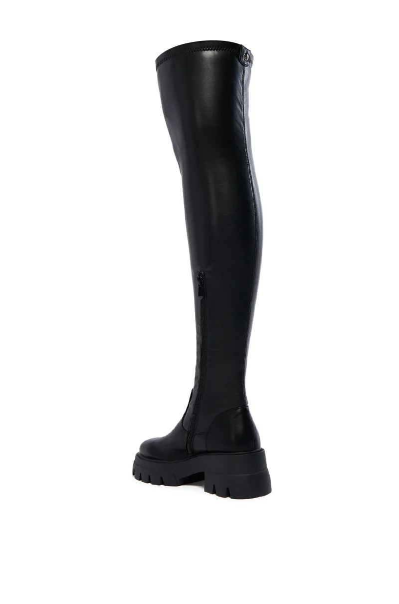 AZALEA WANG LIVINIA BLACK OVER THE KNEE BOOT