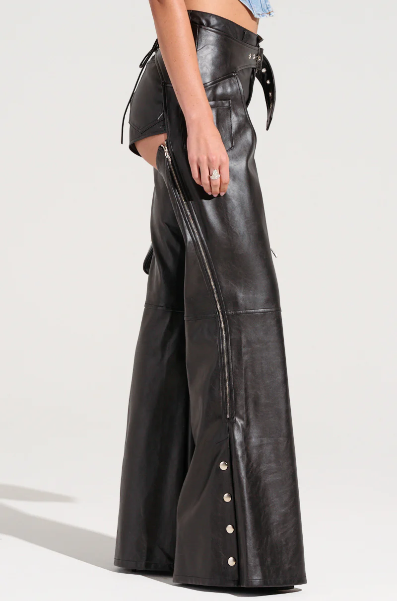 RODEO FAUX LEATHER CHAPS