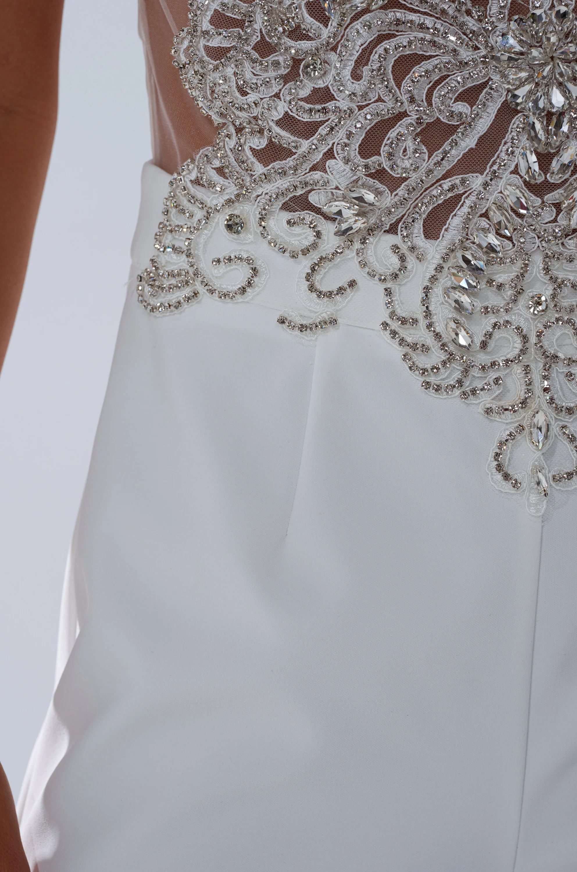 CECELIA RHINESTONE MESH JUMPSUIT