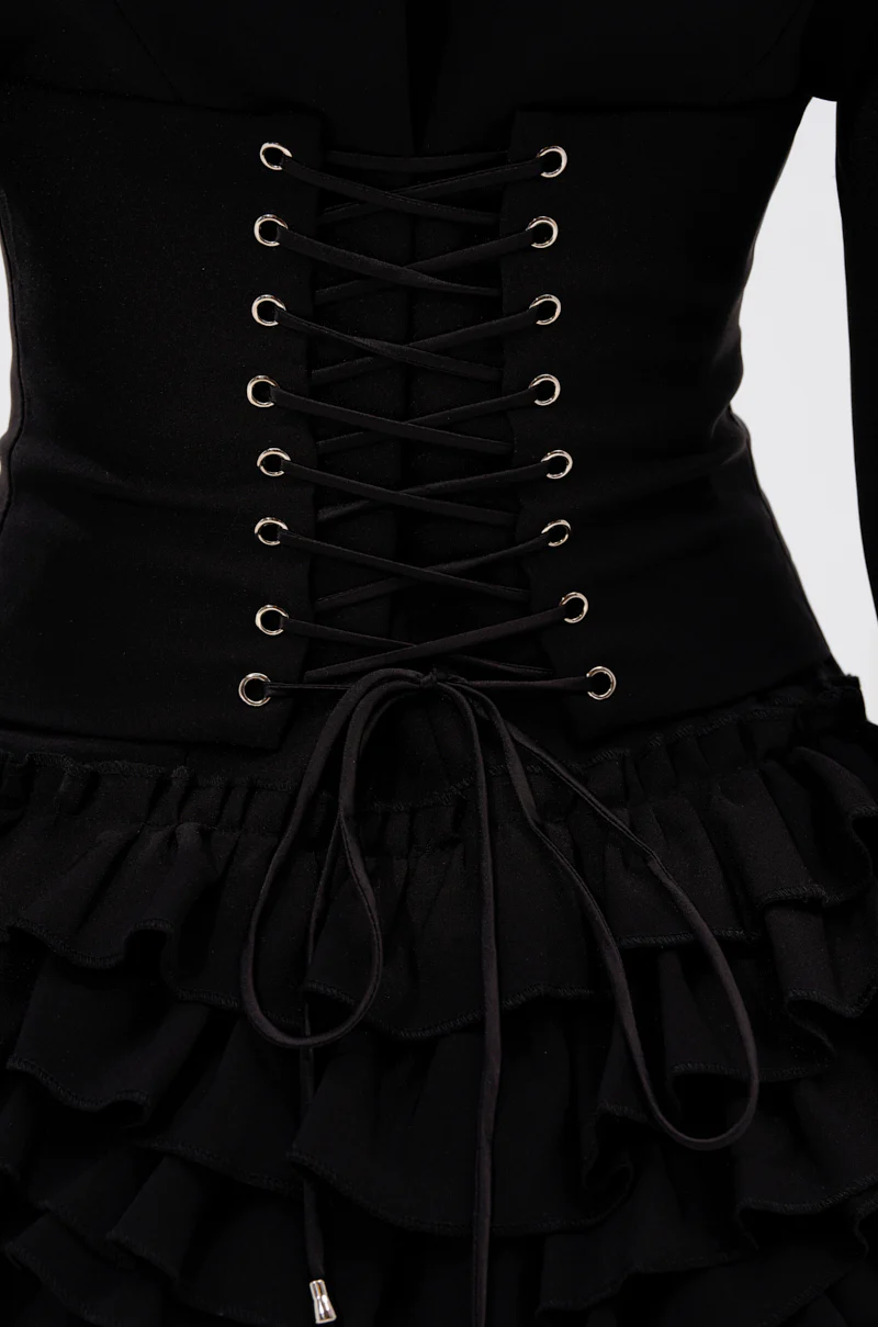 STRICTLY BUSINESS BLAZER ROMPER IN BLACK