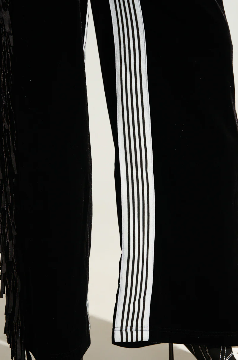 CARLY FRINGE VELVET JOGGER