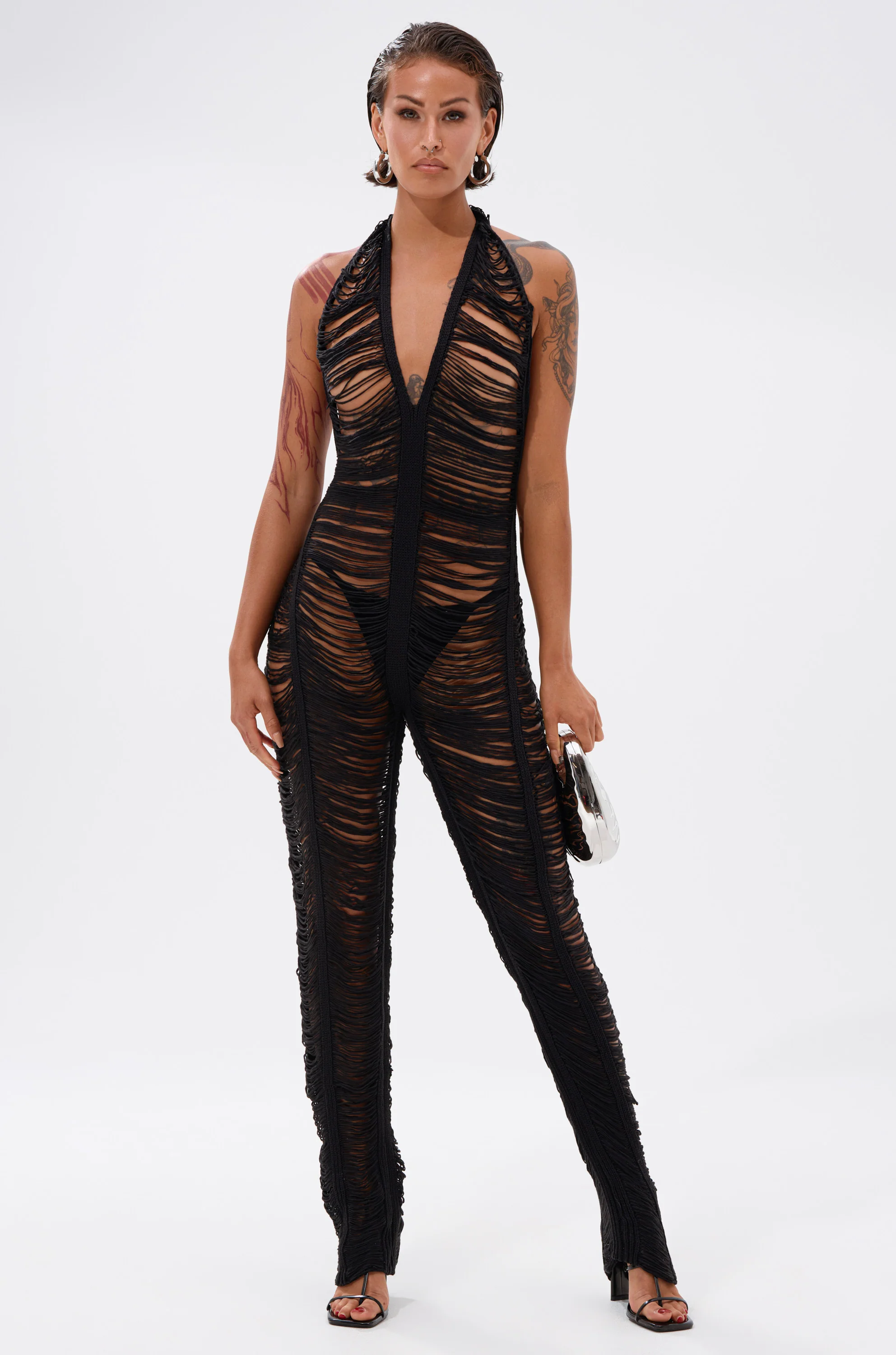 IT GIRL SHREDDED JUMPSUIT