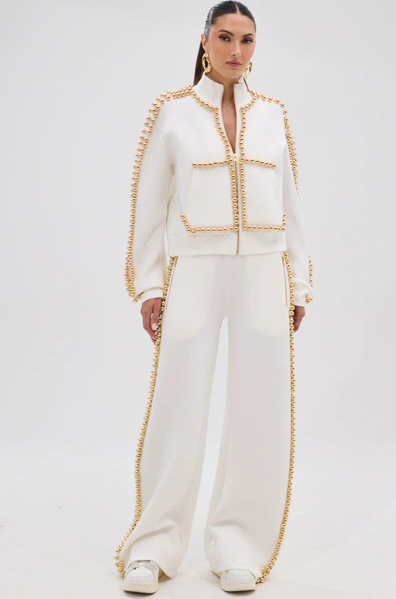 BALLS TO THE WALL JOGGER IN WHITE