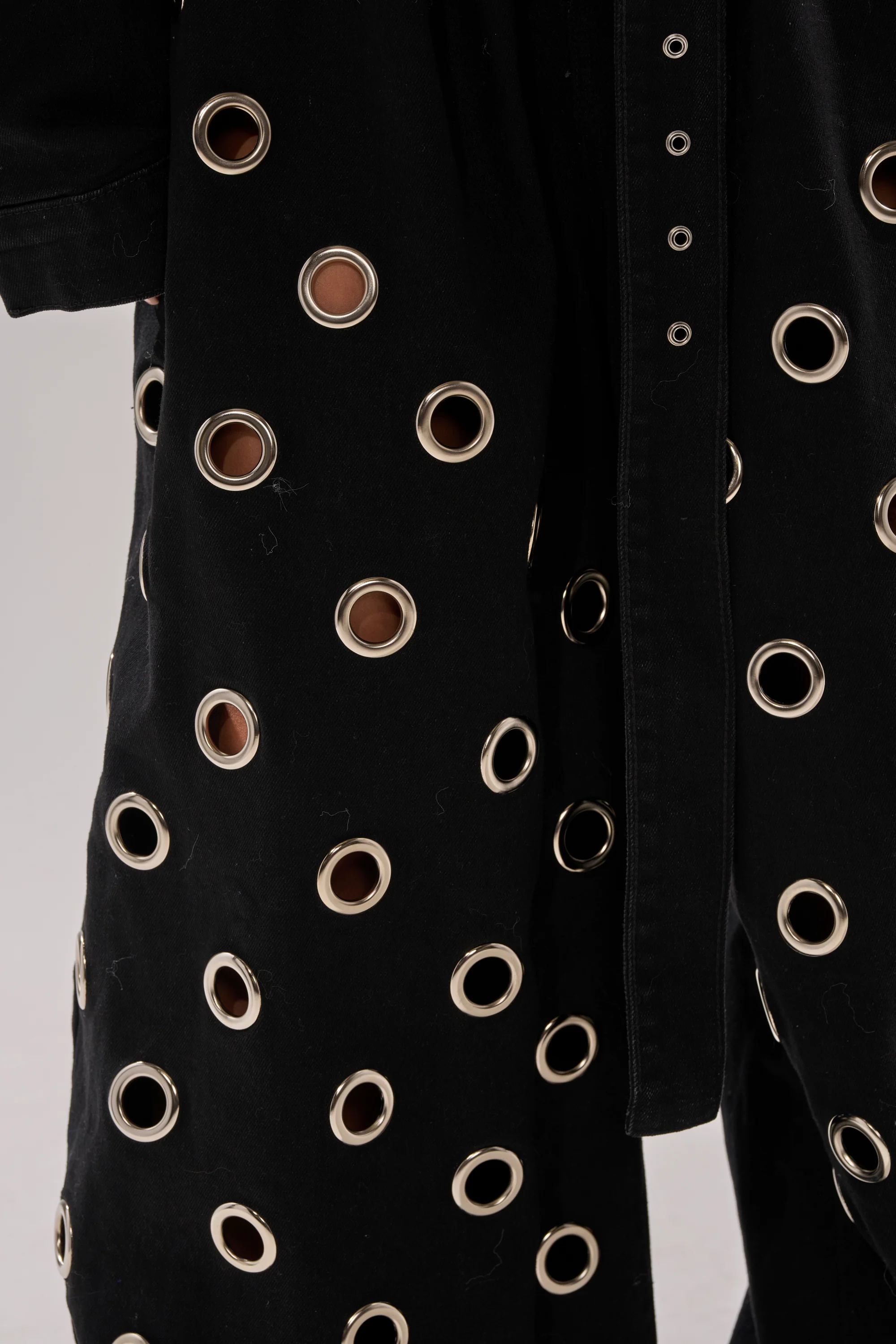 PLAY YOUR CARDS RIGHT DENIM JUMPSUIT WITH GROMMETS