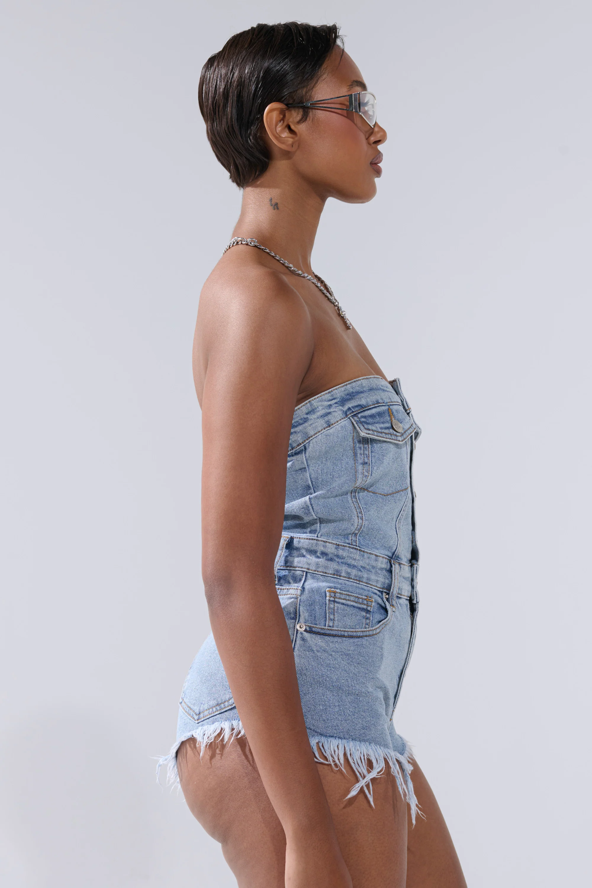 COOL IT COWBOY DENIM ROMPER