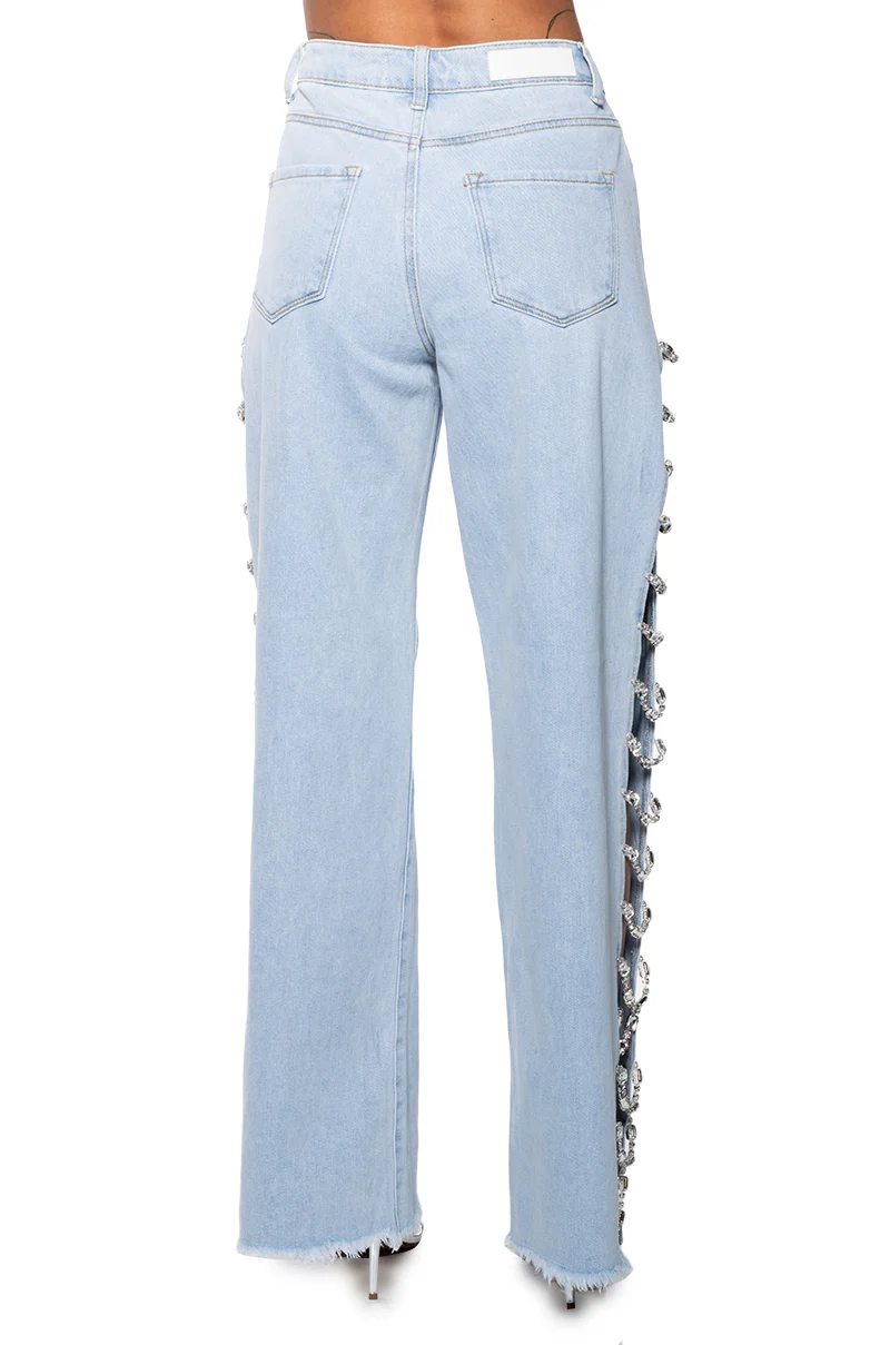 COVERED IN DIAMONDS RELAXED JEANS