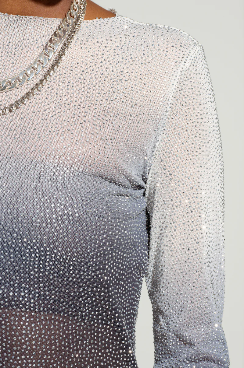 NIGHT SKY TOP IN BLACK MULTI