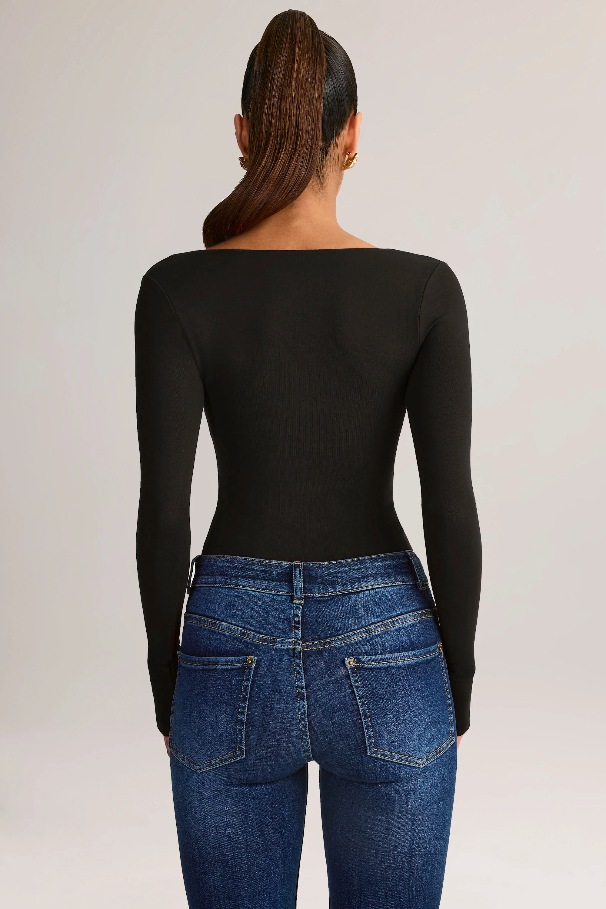 Modal Square-Neck Top in Black