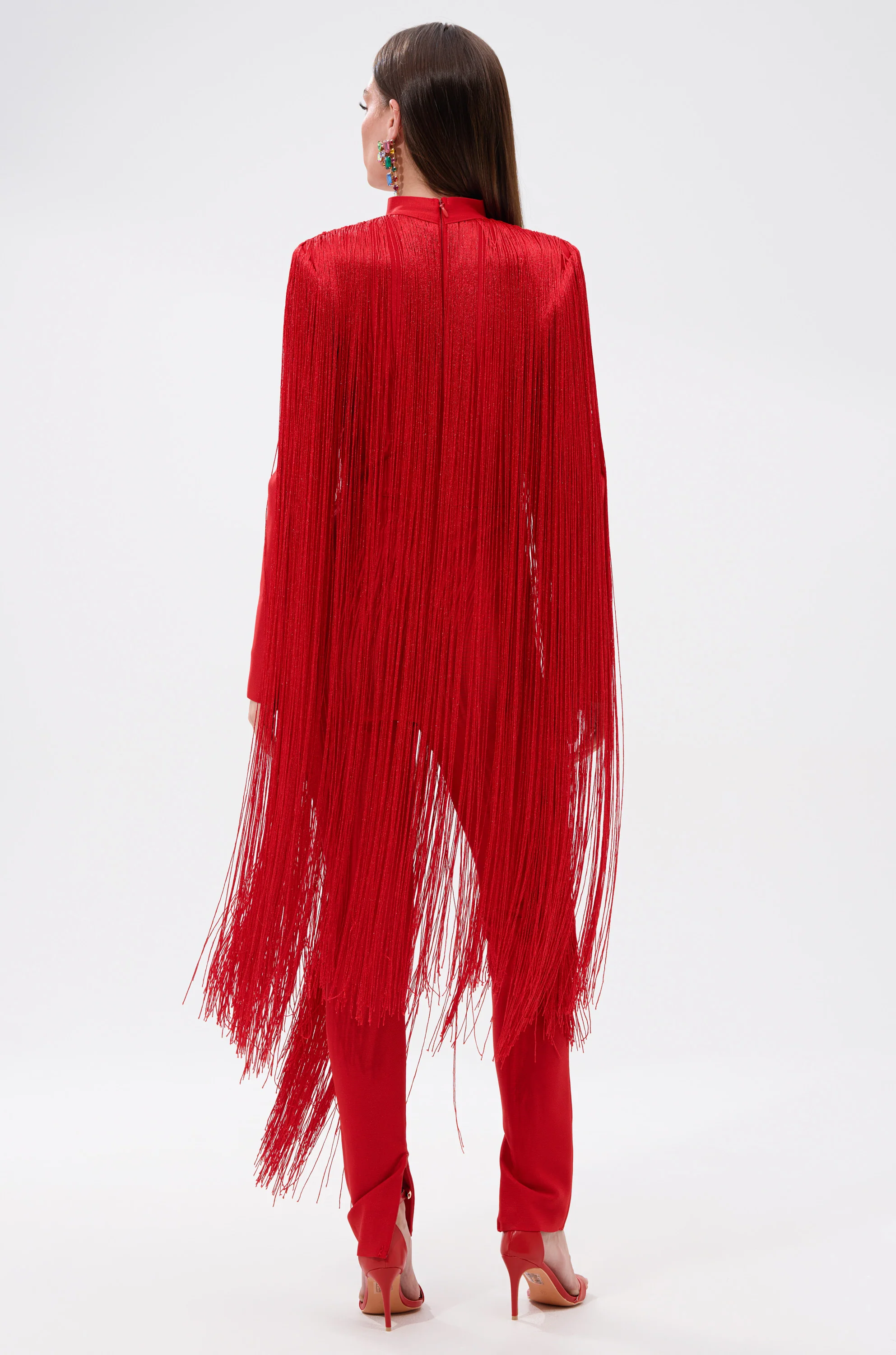 BELLE BANDAGE JUMPSUIT WITH FRINGE