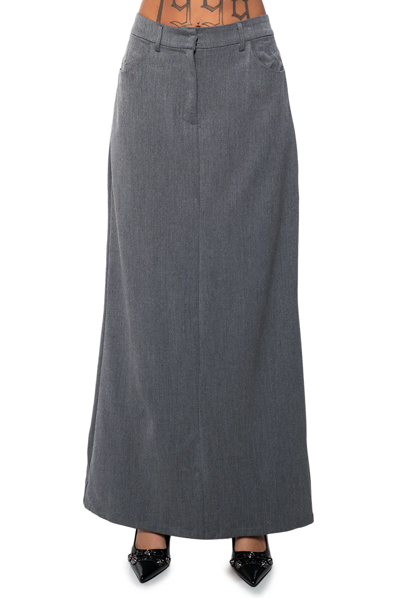 MINIMAL ELEGANCE WOVEN MAXI SKIRT