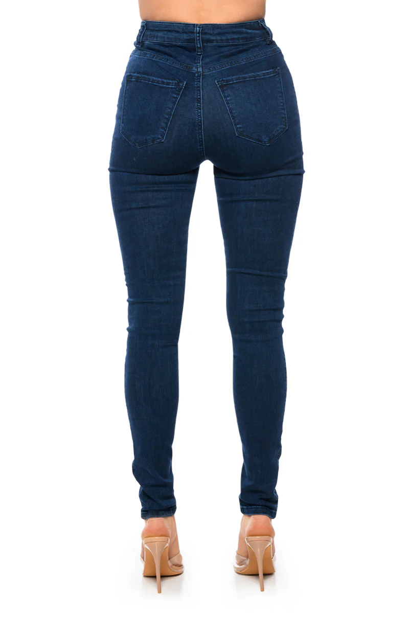 FLEX-FIT HIGH WAISTED SUPER STRETCHY SKINNY JEANS