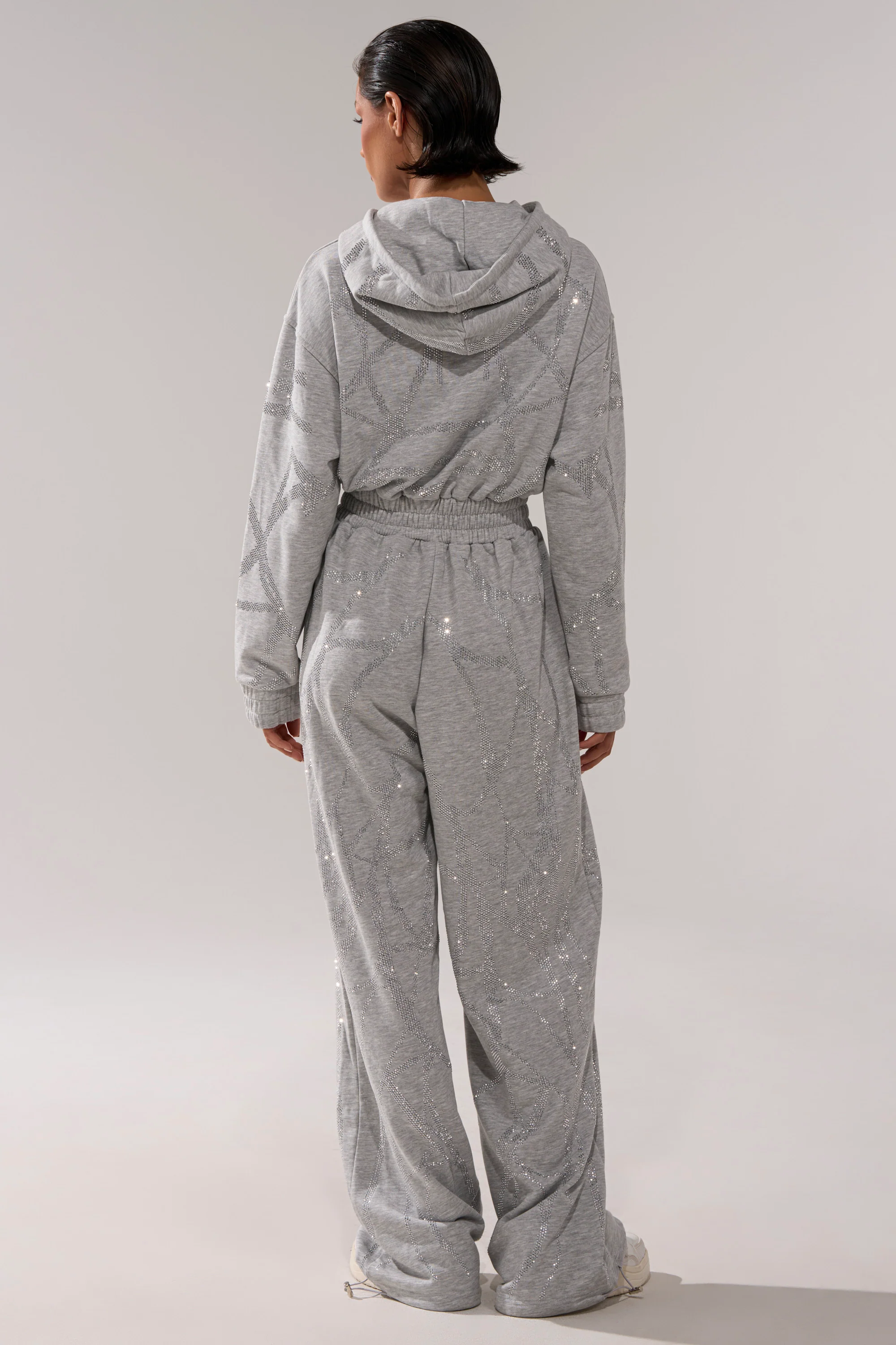 NEVER BUGGIN PRINTED FRENCH TERRY JUMPSUIT