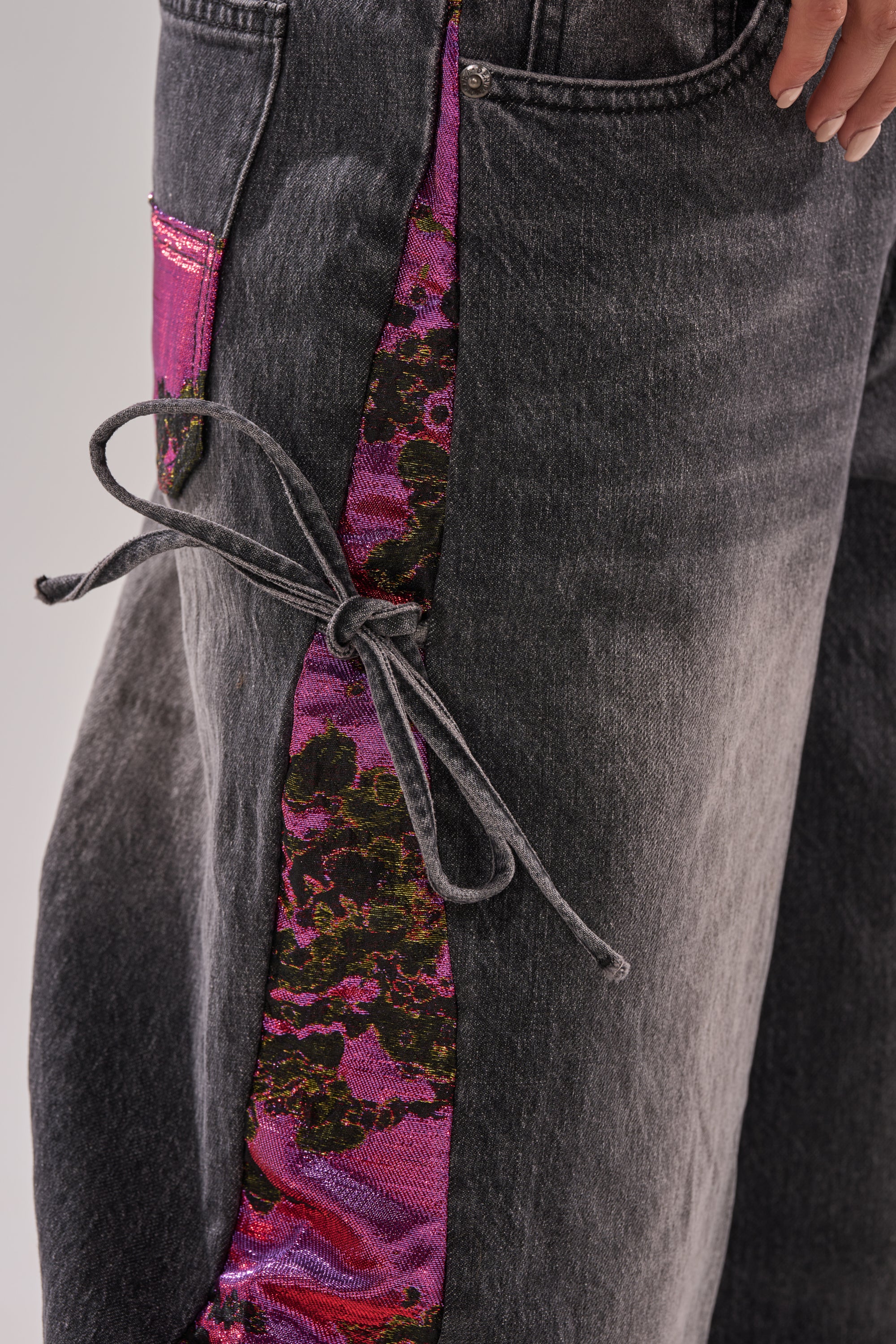 LETS PARTY BROCADE RELAXED DENIM