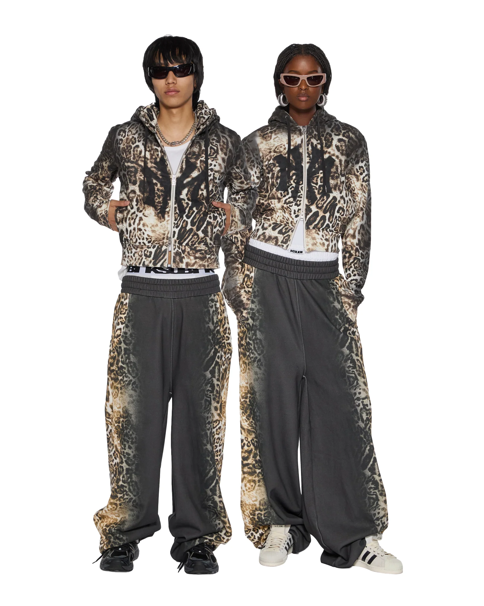 MOWALOLA ZIP HOODIE CHEETAH