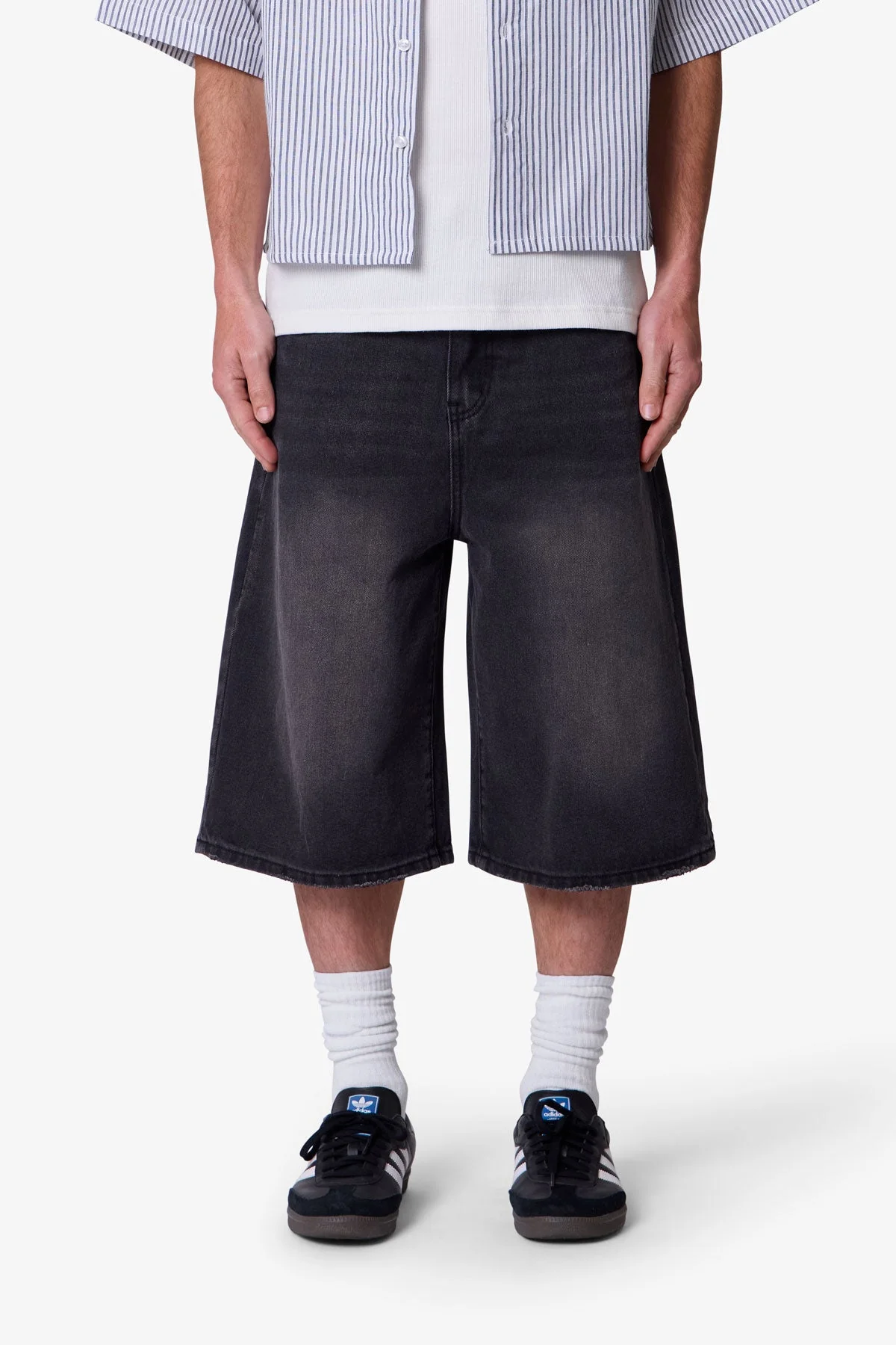 Ultra Baggy Denim Shorts - Black