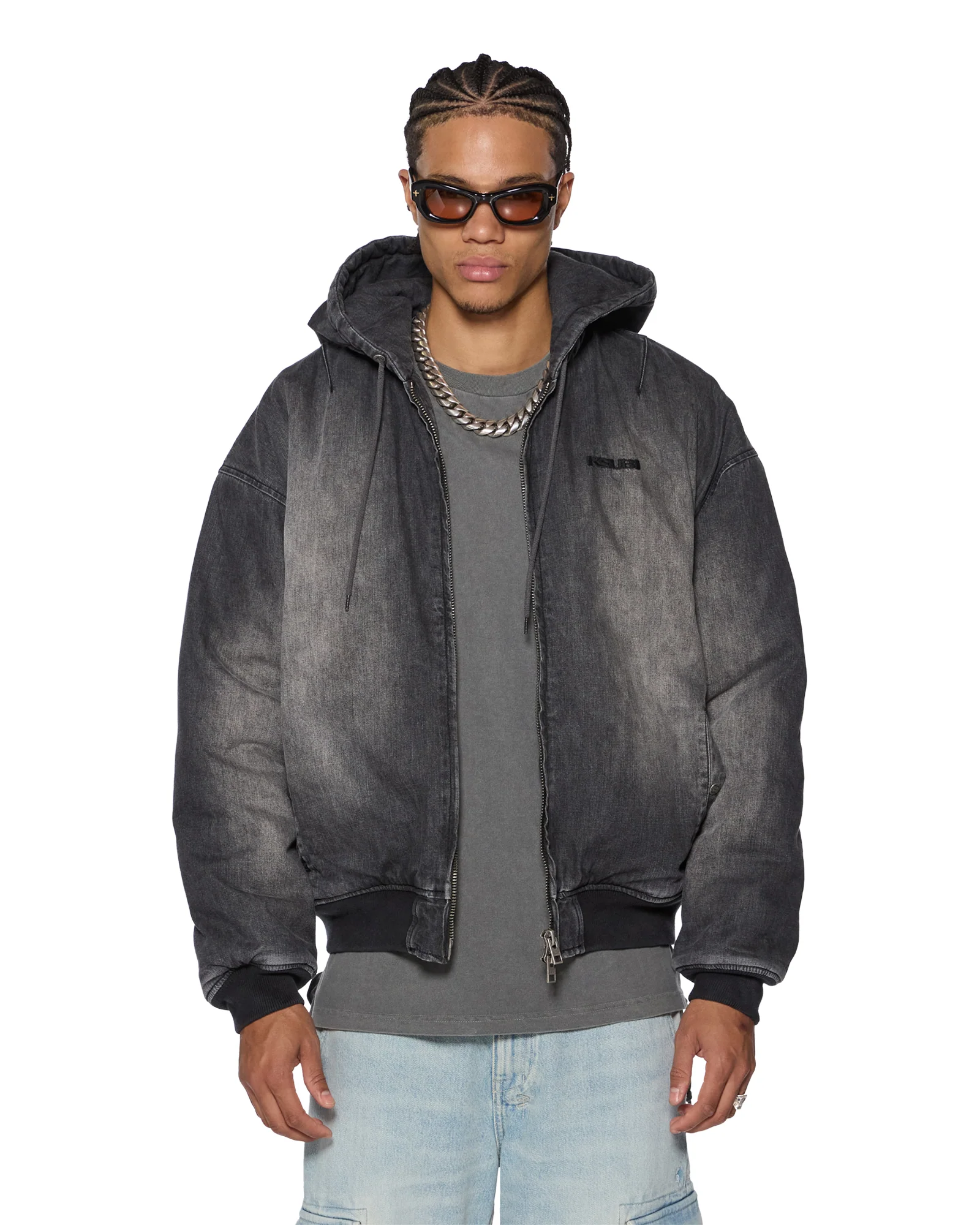 SLOUCH BOMBER JACKET FADED BLACK