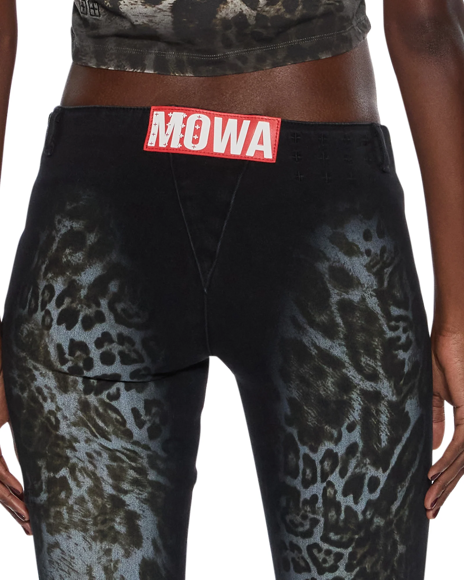MOWALOLA JEAN BLACK CHEETAH