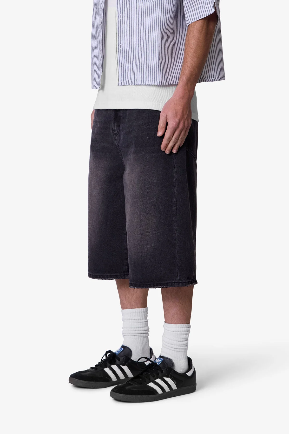 Ultra Baggy Denim Shorts - Black