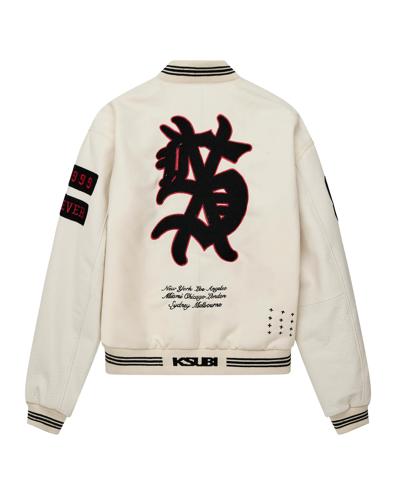 PLAYOFF VARSITY JACKET ECRU