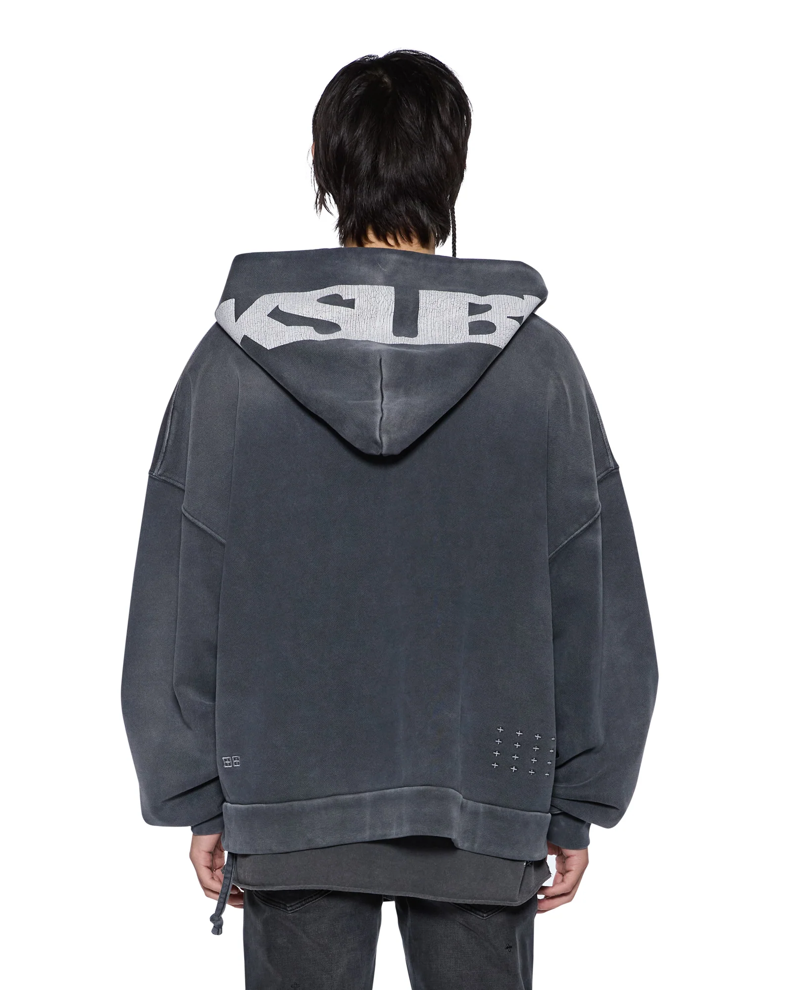 ACE EKCESS ZIP THRU HOODIE BLACK FADE
