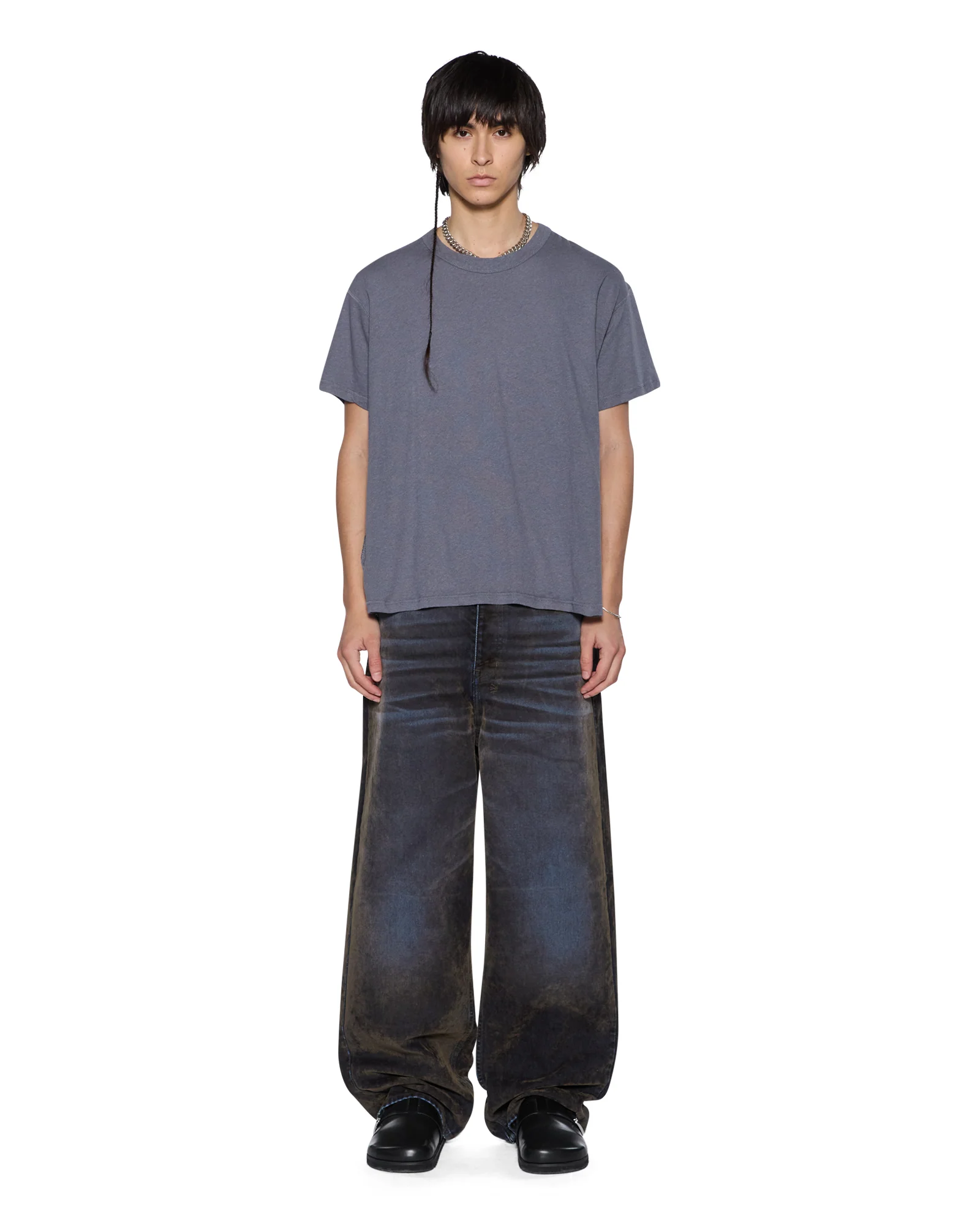 SLUB SID SS TEE CHARCOAL