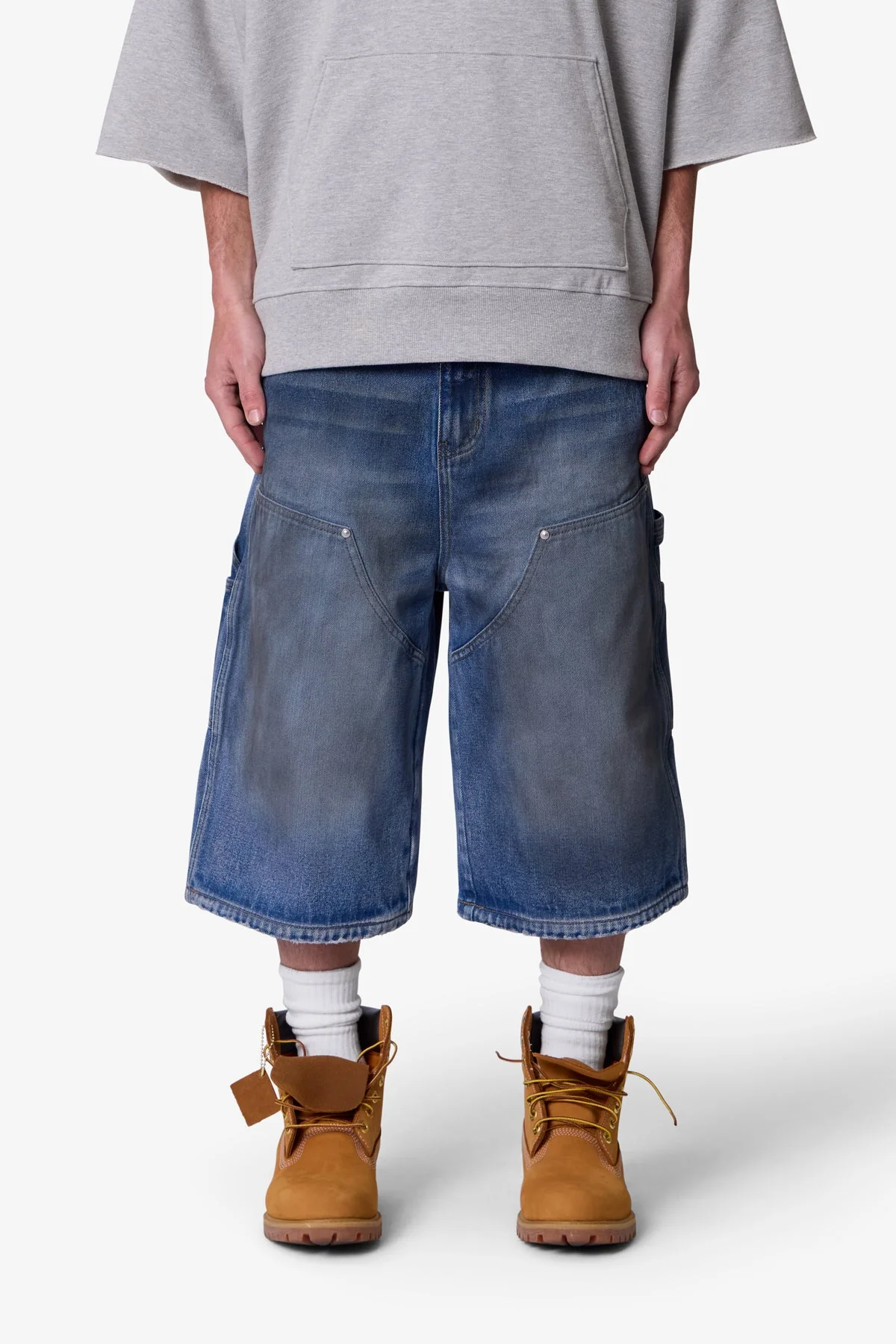Ultra Baggy Carpenter Shorts - Washed Blue
