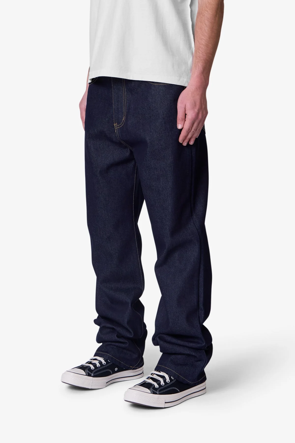 Raw Baggy Denim - Rinsed Indigo