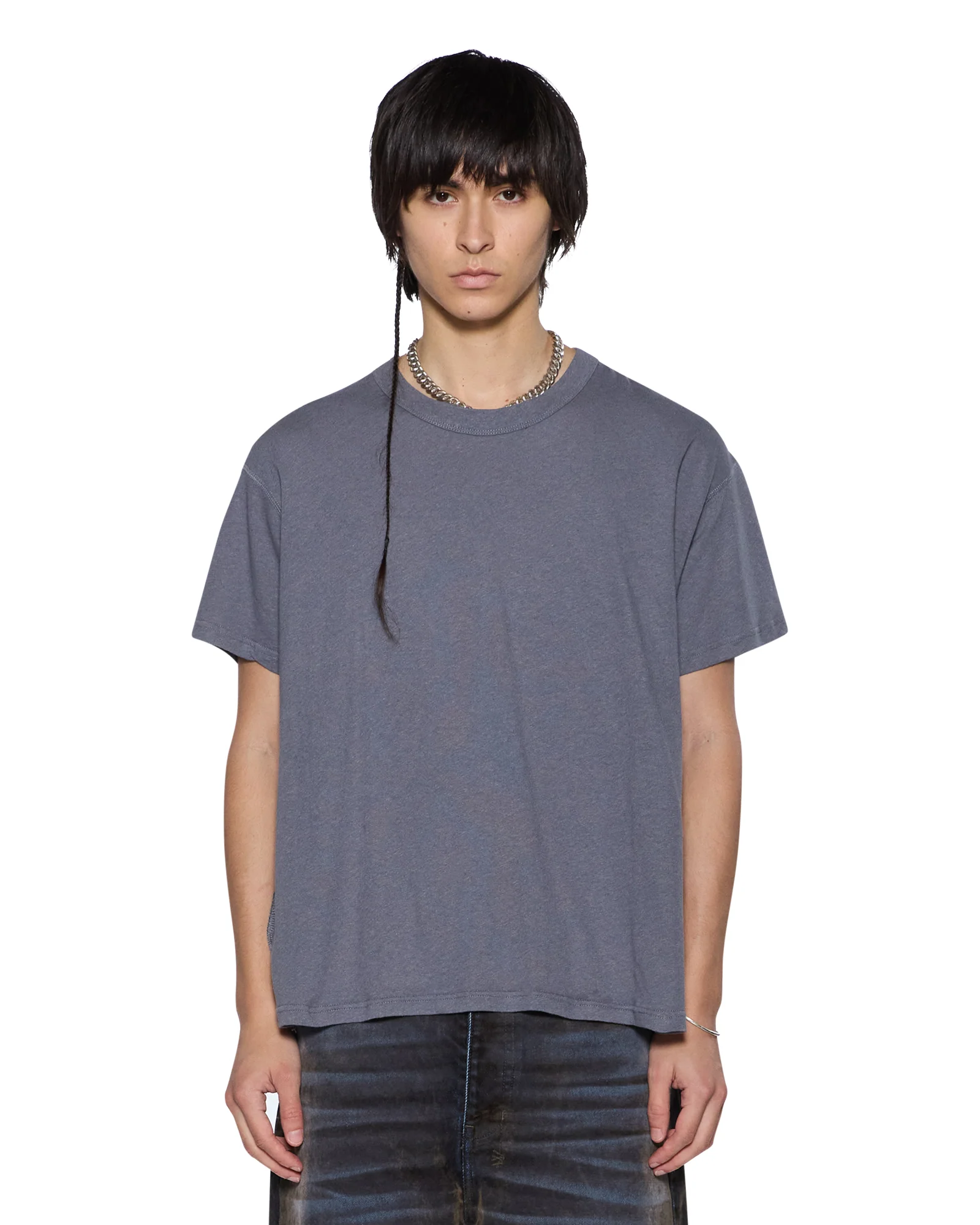 SLUB SID SS TEE CHARCOAL