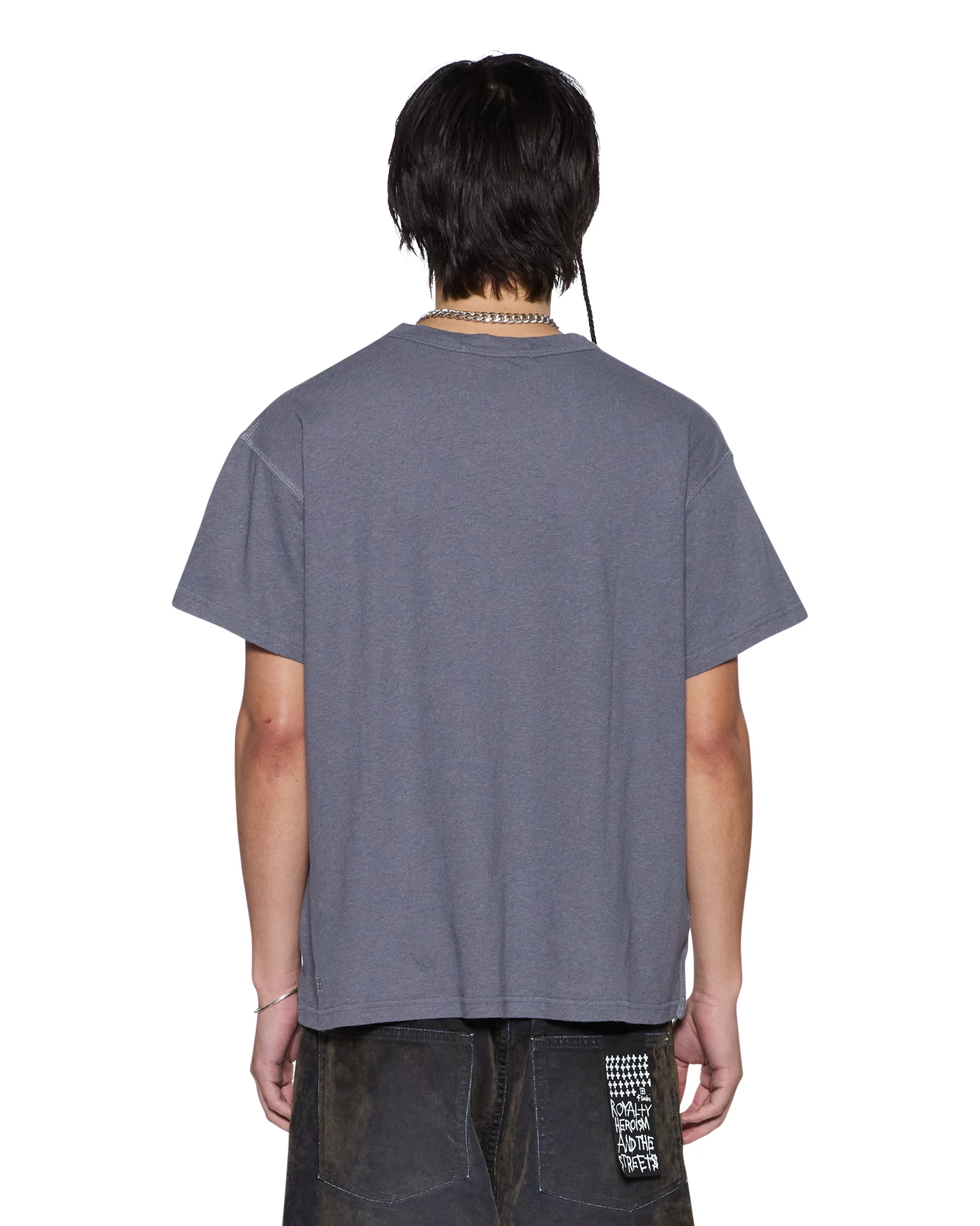 SLUB SID SS TEE CHARCOAL