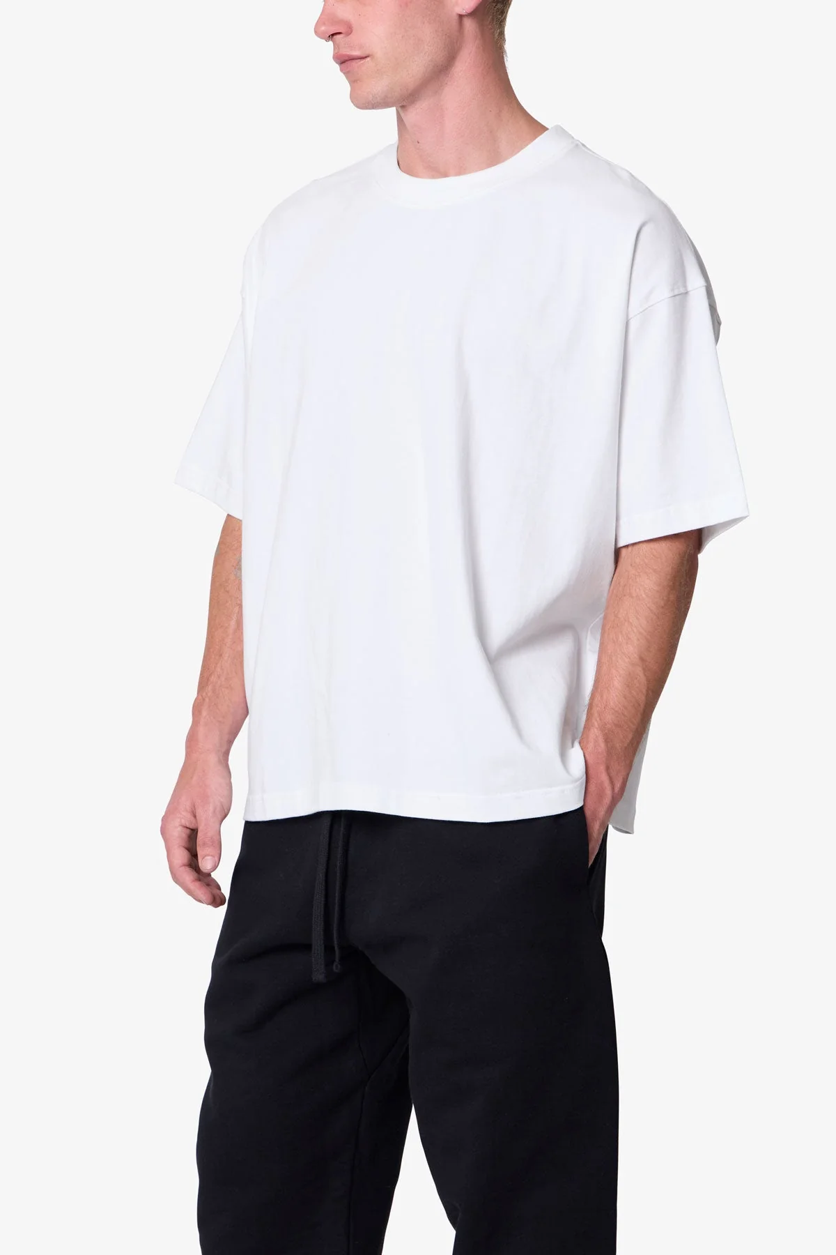 Heavy Basic Boxy Tee - White