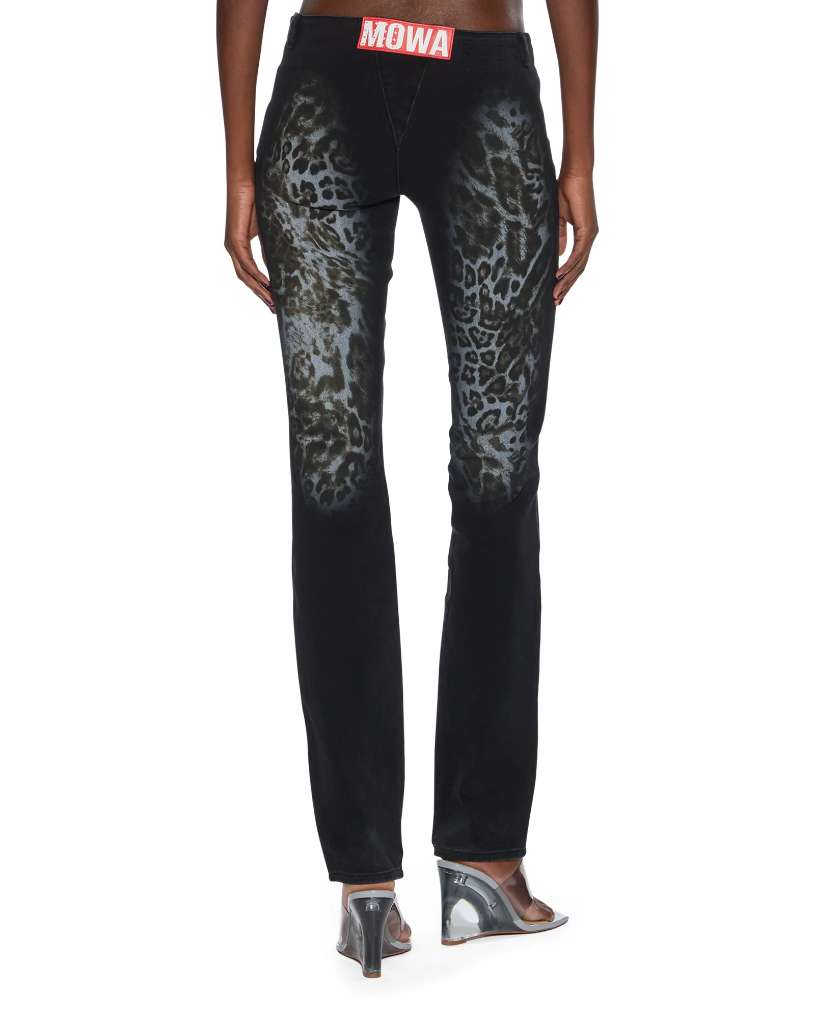 MOWALOLA JEAN BLACK CHEETAH