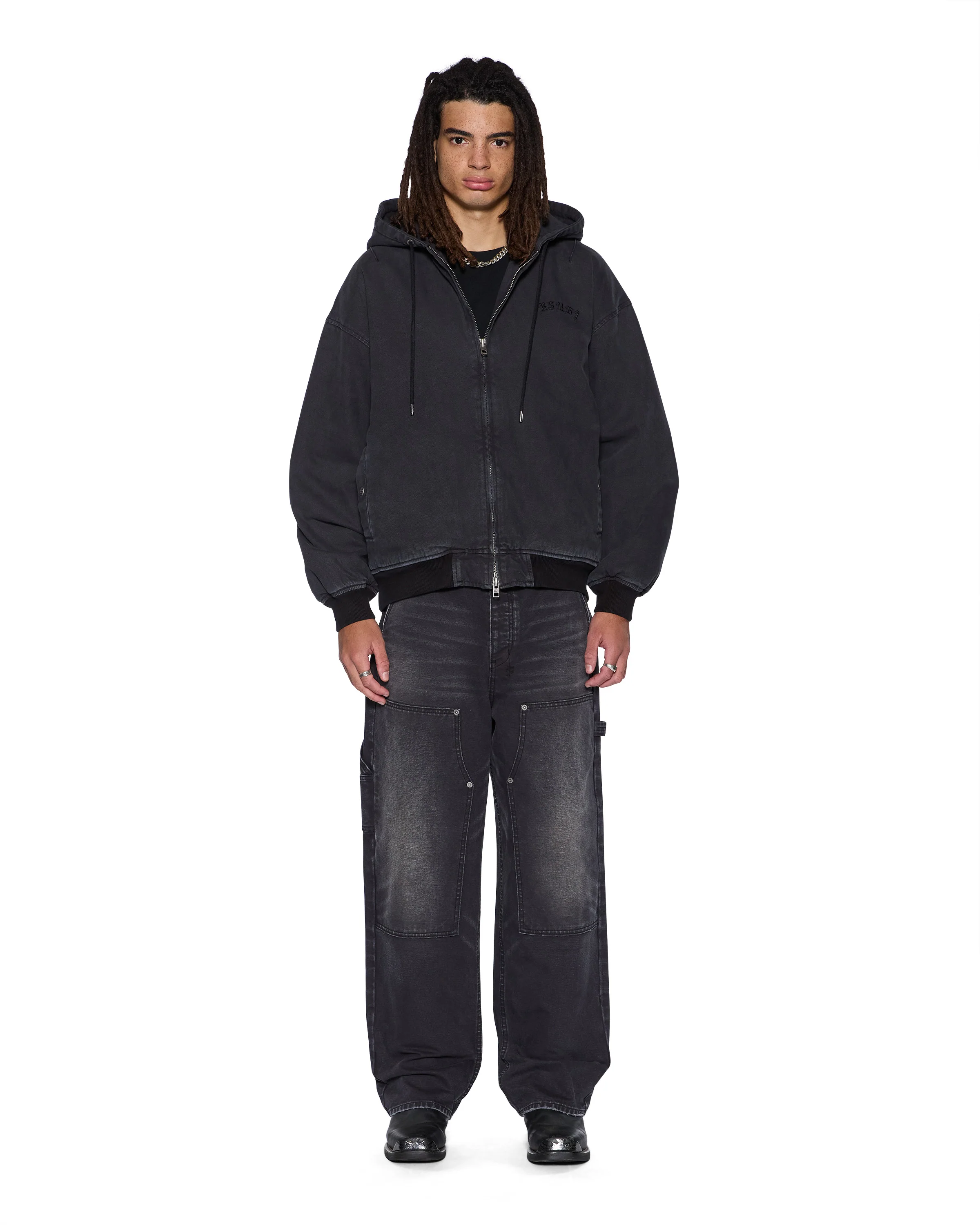 BOMBER JACKET STUD BLACK