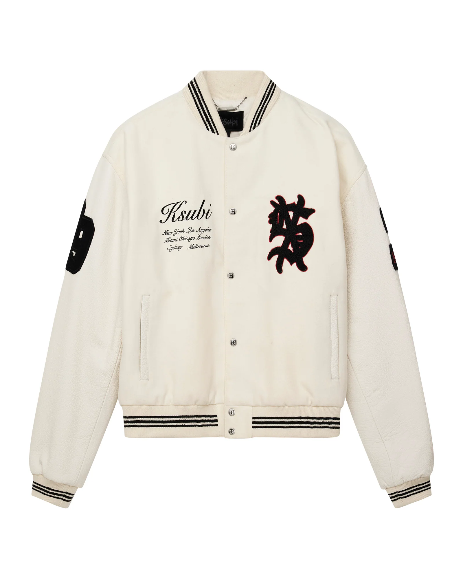 PLAYOFF VARSITY JACKET ECRU