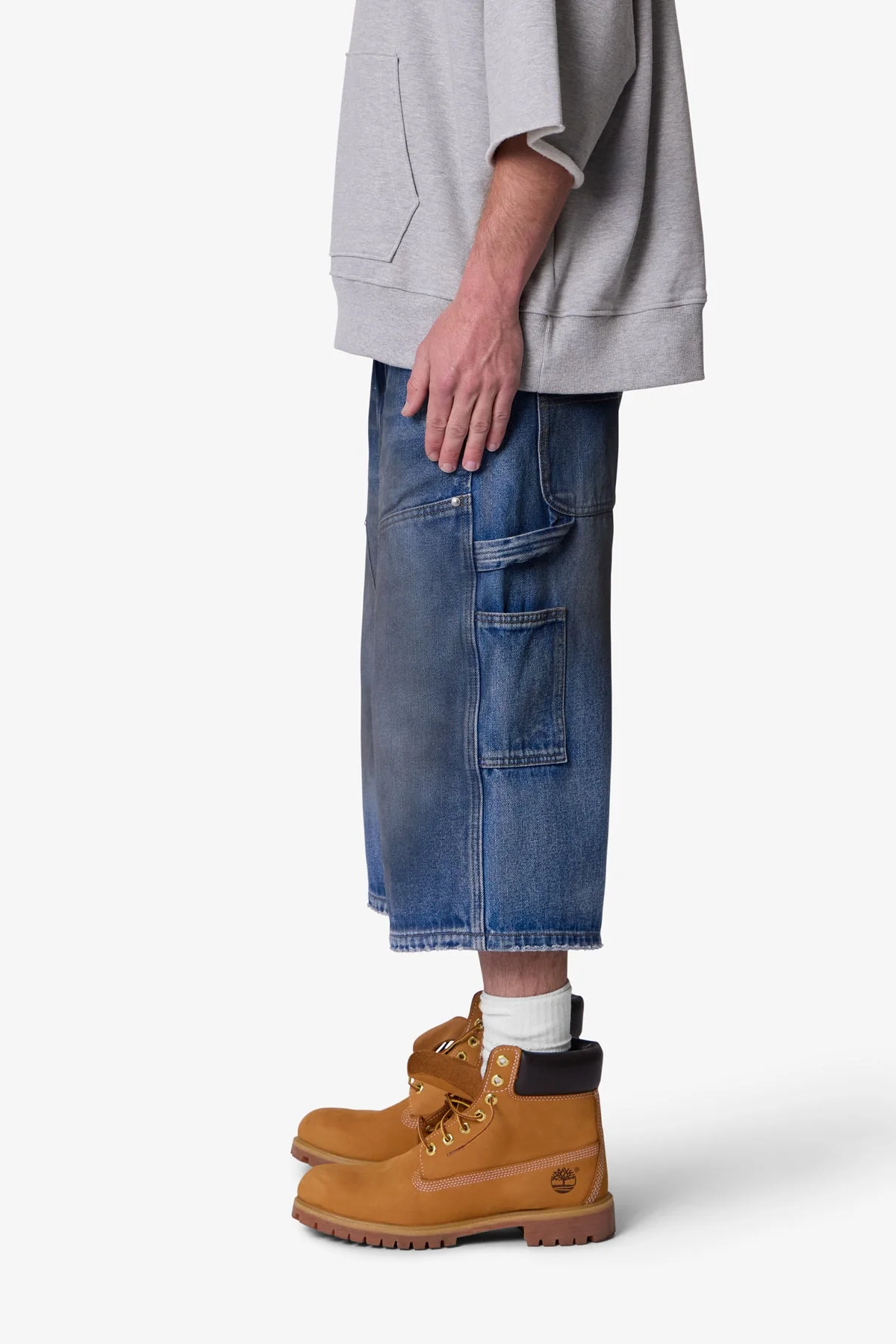Ultra Baggy Carpenter Shorts - Washed Blue