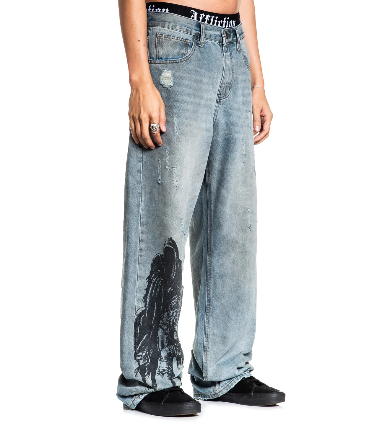 Wide Leg Black Night Denim